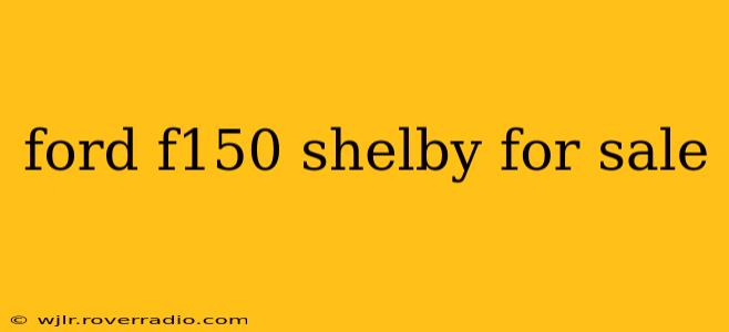 ford f150 shelby for sale