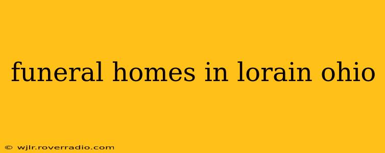 funeral homes in lorain ohio