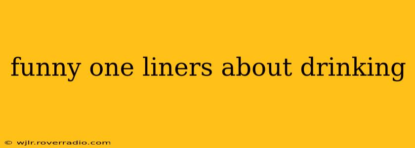 funny one liners about drinking