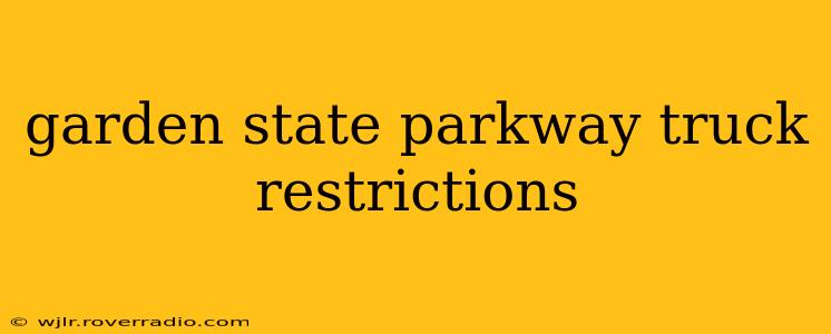 garden state parkway truck restrictions