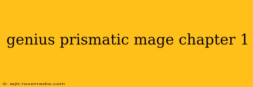 genius prismatic mage chapter 1