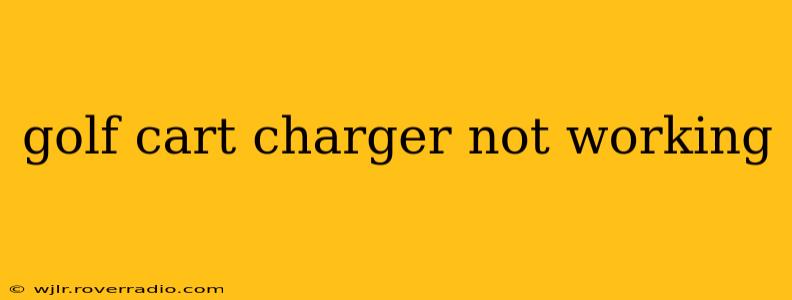 golf cart charger not working