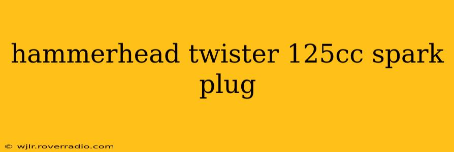hammerhead twister 125cc spark plug