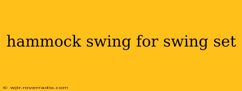 hammock swing for swing set