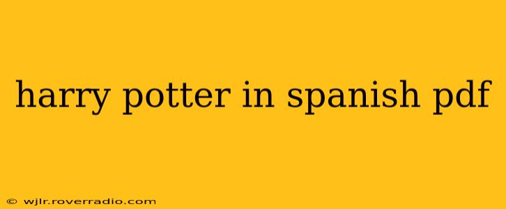 harry potter in spanish pdf