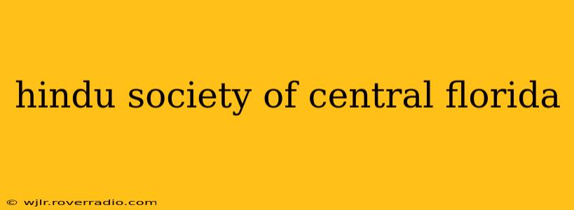 hindu society of central florida