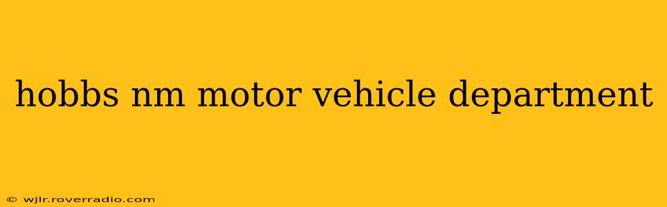 hobbs nm motor vehicle department