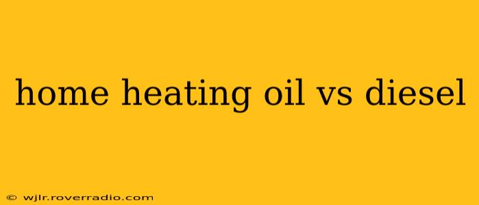 home heating oil vs diesel