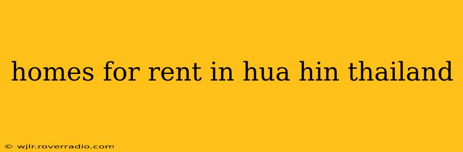homes for rent in hua hin thailand