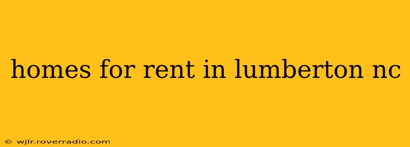 homes for rent in lumberton nc
