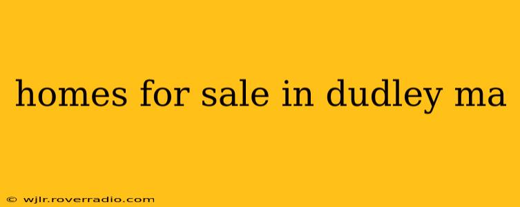 homes for sale in dudley ma