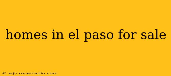 homes in el paso for sale