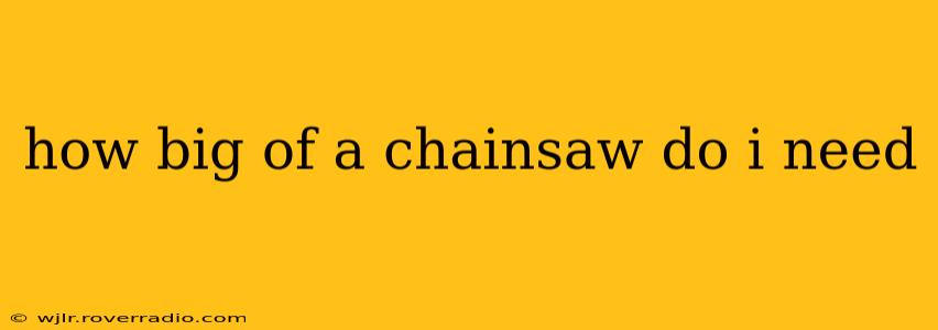 how big of a chainsaw do i need