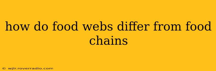 how do food webs differ from food chains