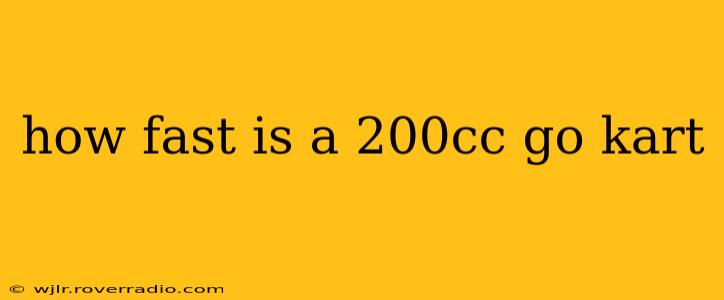 how fast is a 200cc go kart