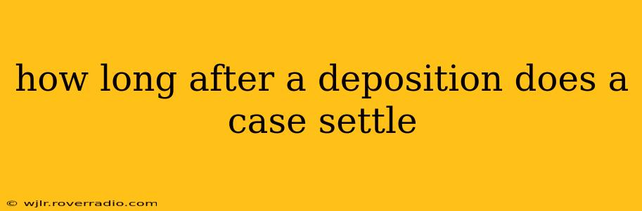 how long after a deposition does a case settle