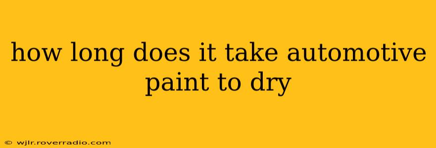 how long does it take automotive paint to dry
