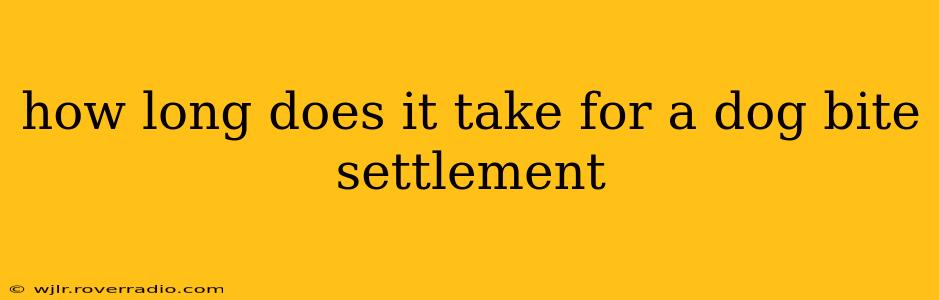 how long does it take for a dog bite settlement