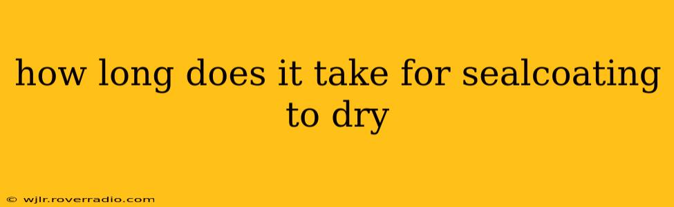 how long does it take for sealcoating to dry