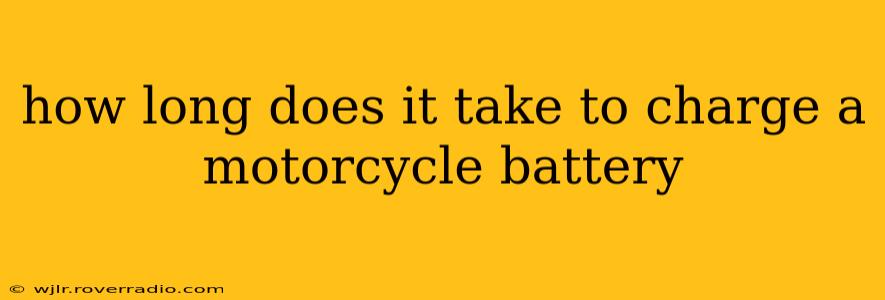 how long does it take to charge a motorcycle battery