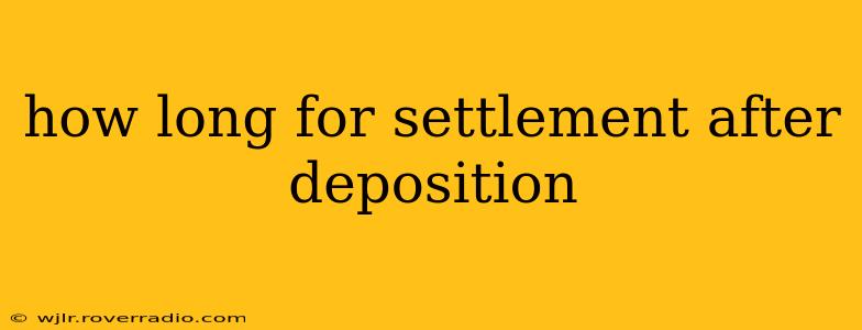 how long for settlement after deposition