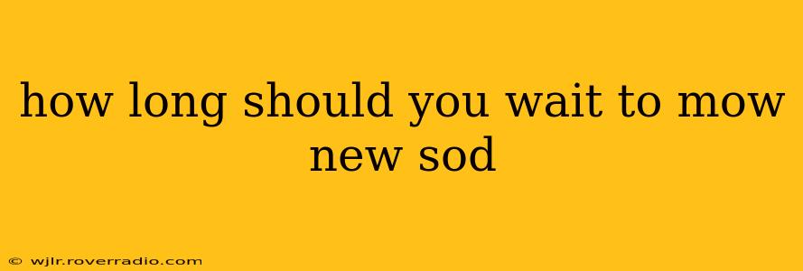 how long should you wait to mow new sod