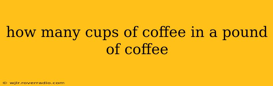 how many cups of coffee in a pound of coffee