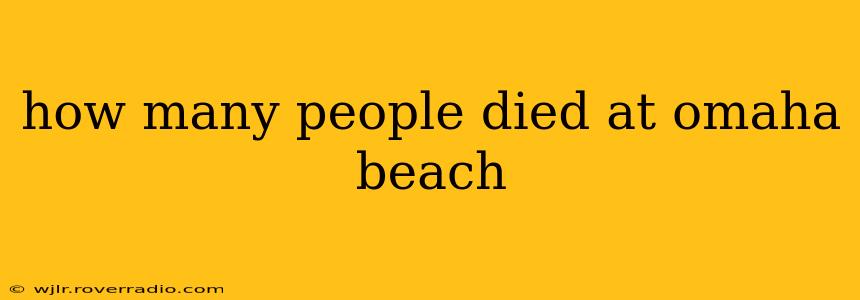 how many people died at omaha beach