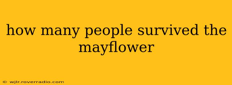 how many people survived the mayflower