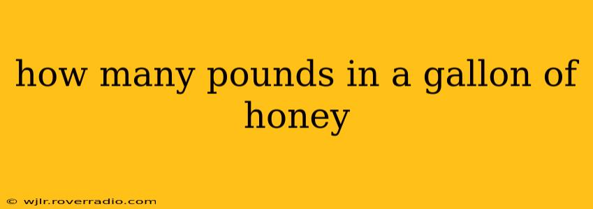 how many pounds in a gallon of honey