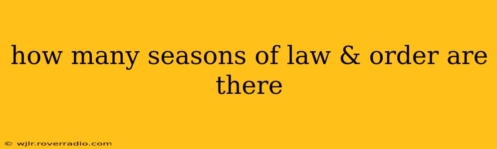 how many seasons of law & order are there
