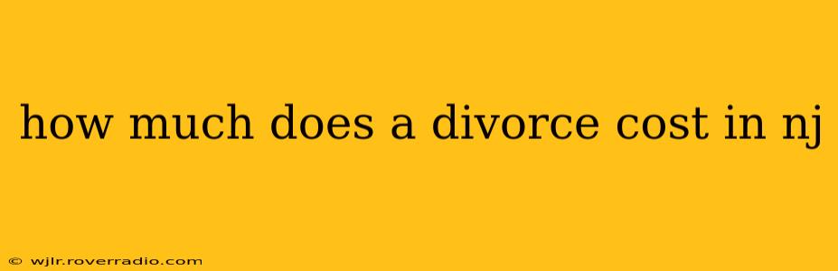 how much does a divorce cost in nj
