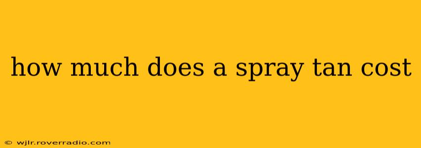 how much does a spray tan cost