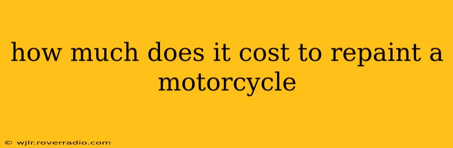 how much does it cost to repaint a motorcycle