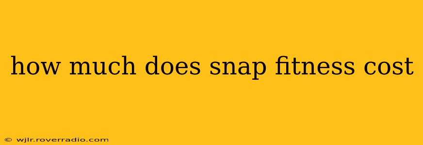 how much does snap fitness cost