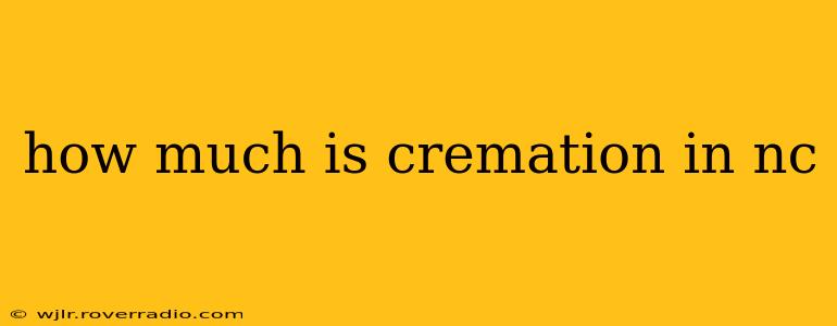 how much is cremation in nc