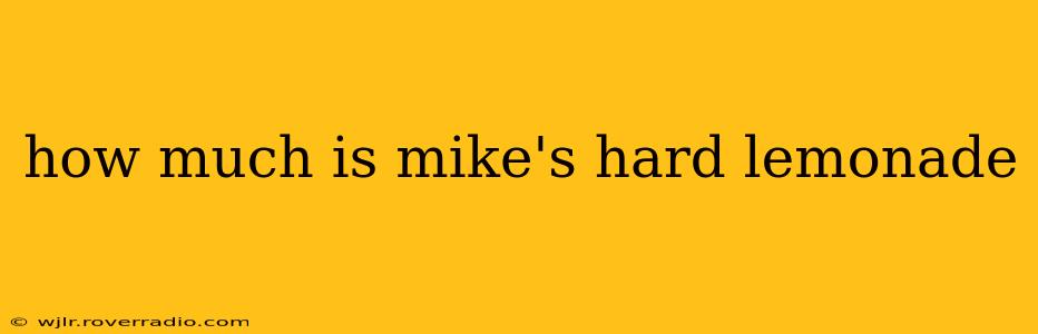 how much is mike's hard lemonade
