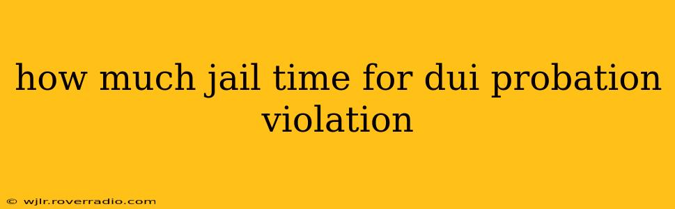 how much jail time for dui probation violation