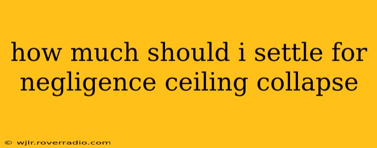 how much should i settle for negligence ceiling collapse