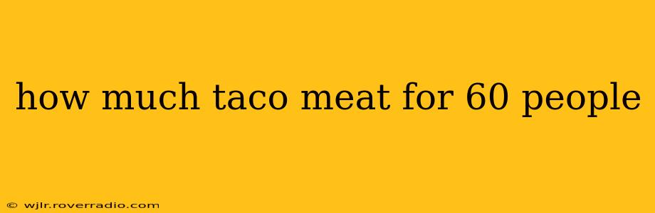 how much taco meat for 60 people