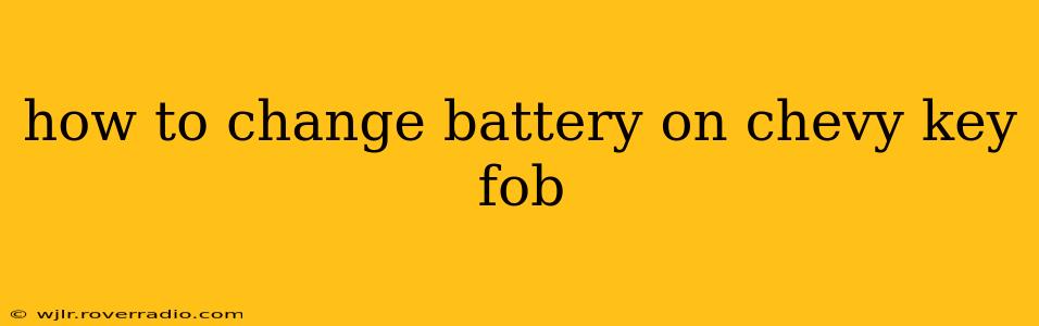 how to change battery on chevy key fob