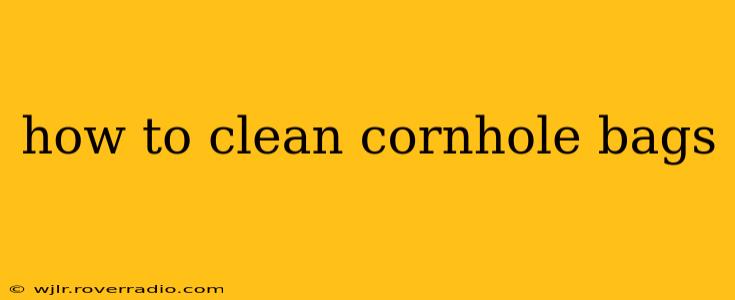 how to clean cornhole bags