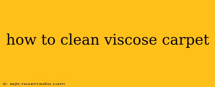 how to clean viscose carpet