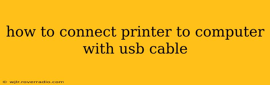 how to connect printer to computer with usb cable