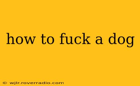 how to fuck a dog