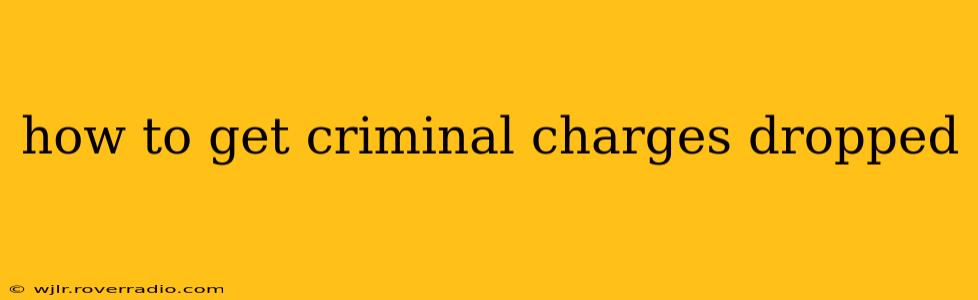 how to get criminal charges dropped