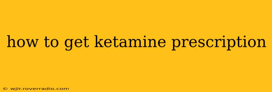 how to get ketamine prescription