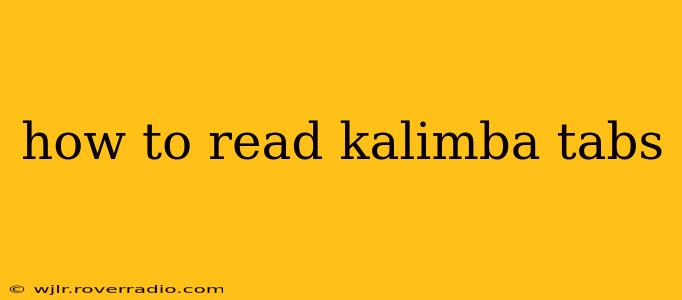 how to read kalimba tabs