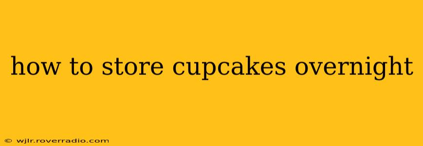 how to store cupcakes overnight