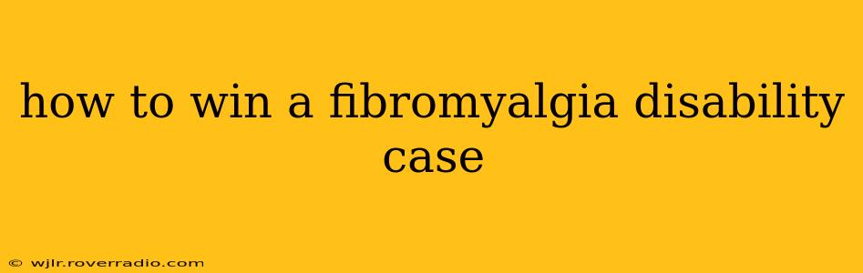 how to win a fibromyalgia disability case